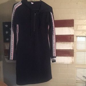 Womens Juicy Couture Sweater Dress Hoodie In Navy Size Medium